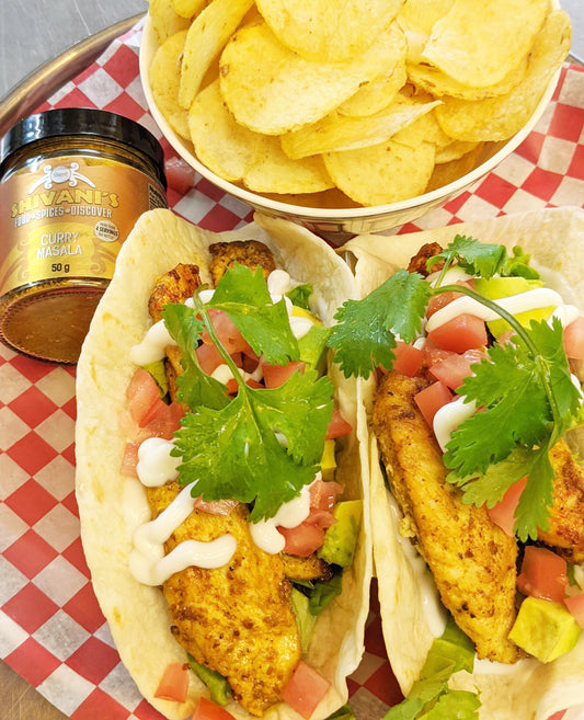 Chicken Tacos with Shivani's Curry Masala Spice