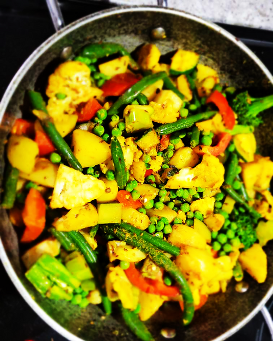Mixed Vegetable Stir Fry with Shivani's Curry and Garam Masala Spice